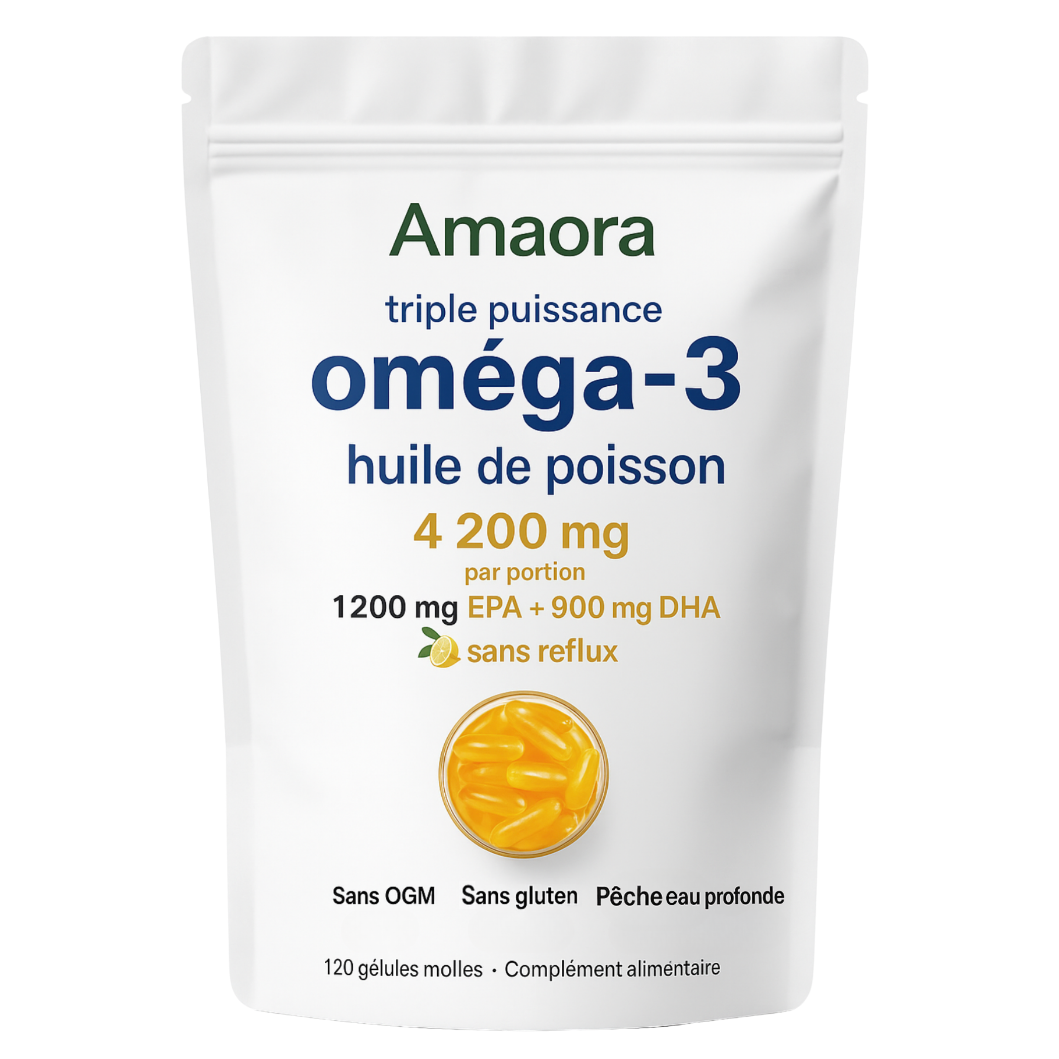 Oméga-3 Triple Puissance – Pour la peau le Cerveau et les Articulations