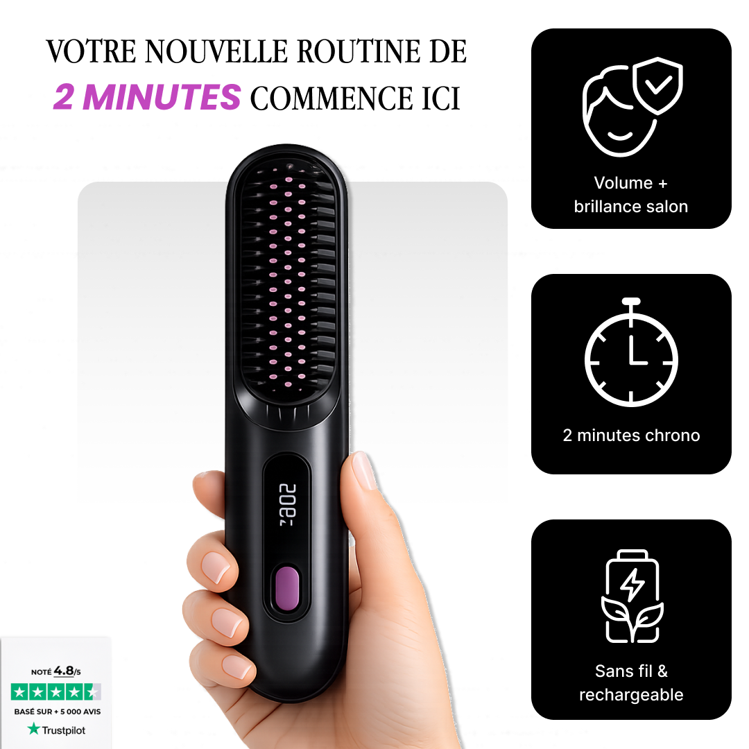 [NOUVEAU] La Brosse CompactPro™ Sans Fil pour Cheveux Courts