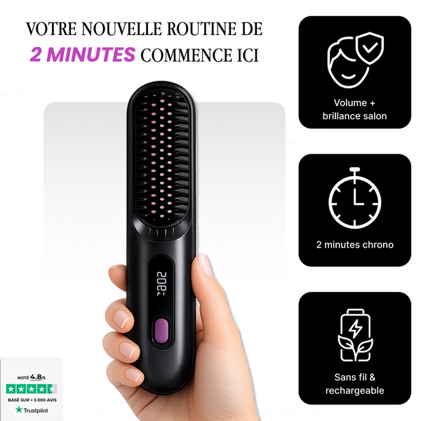 [NOUVEAU] La Brosse CompactPro™ Sans Fil pour Cheveux Courts