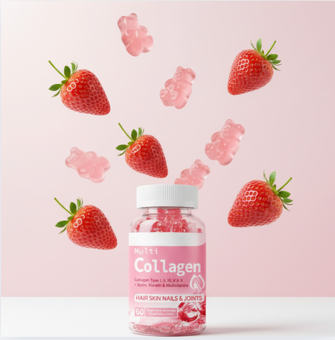 LumaGum™ Gummies Collagène Premium à la fraise